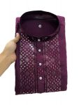 DESIGNER SILK EMBROIDERY WORK MENS KURTA PAJAMA FESTIVAL WEAR WHOLESALER PRICE ETHNIC GARMENT (10)