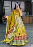 DESIGNER SILK PRINTED WITH GOTTA PATI WORK LEHENGA CHOLI WITH DUPATTA FESTIVAL WEAR WHOLESALE PRICE ETHNIC GARMENT 1 (1)