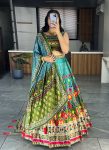 DESIGNER SILK PRINTED WITH GOTTA PATI WORK LEHENGA CHOLI WITH DUPATTA FESTIVAL WEAR WHOLESALE PRICE ETHNIC GARMENT (12)