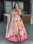 DESIGNER SILK PRINTED WITH GOTTA PATI WORK LEHENGA CHOLI WITH DUPATTA FESTIVAL WEAR WHOLESALE PRICE ETHNIC GARMENT (21)