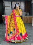 DESIGNER SILK PRINTED WITH GOTTA PATI WORK LEHENGA CHOLI WITH DUPATTA FESTIVAL WEAR WHOLESALE PRICE ETHNIC GARMENT (24)