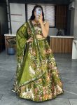 DESIGNER SILK PRINTED WITH GOTTA PATI WORK LEHENGA CHOLI WITH DUPATTA FESTIVAL WEAR WHOLESALE PRICE ETHNIC GARMENT (3)