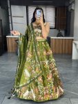 DESIGNER SILK PRINTED WITH GOTTA PATI WORK LEHENGA CHOLI WITH DUPATTA FESTIVAL WEAR WHOLESALE PRICE ETHNIC GARMENT (3)