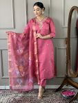DESIGNER VISCOSA CHANDERI SEQUENCE CODING EMBROIDERY WORK TOP PANT WITH DUPATTA FESTIVAL WEAR WHOLESALE PRICE ETHNIC GARMENT (6)
