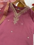 DESIGNER VISCOSA CHANDERI SEQUENCE CODING EMBROIDERY WORK TOP PANT WITH DUPATTA FESTIVAL WEAR WHOLESALE PRICE ETHNIC GARMENT (6)