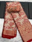 FANCY BANARASI SILK SAREE WITH KHATLI HAND WORK UNSTITCHED BLOUSE FESTIVAL WEAR WHOLESALE PRICE ETHNIC GARMENT (8)