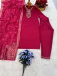 FANCY CHINON CODING SEQUENCE EMBROIDERY WORK TOP BOTTOM WITH DUPATTA PARTY WEAR WHOLESALE PRICE ETHNIC GARMENT (8)