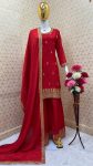 FANCY CHINON SILK EMBROIDERY WORK TOP PALAZZO WITH DUPATTA FESTIVAL WEAR WHOLESALE PRICE ETHNIC GARMENT (3)