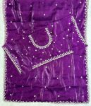 FANCY JIMMY CHOO SEQUENCE HAND WORK SAREE WITH UNSTITCHED BLOUSE PARTY WEAR WHOLESALE PRICE ETHNIC GARMENT (1)