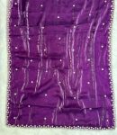 FANCY JIMMY CHOO SEQUENCE HAND WORK SAREE WITH UNSTITCHED BLOUSE PARTY WEAR WHOLESALE PRICE ETHNIC GARMENT (1)