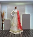 FANCY RAJWADI SILK EMBROIDERY MIRROR WITH LACE WORK TOP LEHENGA WITH DUPATTA FESTIVAL WEAR WHOLESALE PRICE ETHNIC GARMENT (9)