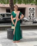 FANCY RANGOLI SILK EMBROIDERY LACE BORDER WORK READY TO WEAR SAREE WITH STITCHED BLOUSE FESTIVAL WEAR WHOLESALE PRICE ETHNIC GARMENT (13)