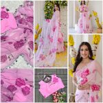 FANCY TABBY SILK DIGITAL PRINTED RUFFLE WORK LEHENGA SAREE BELT ATTACHED DUPATTA WITH STITCHED BLOUSE PARTY WEAR WHOLESALE PRICE ETHNIC GARMENT (12)