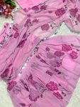 FANCY TABBY SILK DIGITAL PRINTED RUFFLE WORK LEHENGA SAREE BELT ATTACHED DUPATTA WITH STITCHED BLOUSE PARTY WEAR WHOLESALE PRICE ETHNIC GARMENT (12)