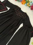 FANCY VISCOSE CHANDERI SILK THREAD EMBROIDERY WORK GOWN BOTTOM WITH DUPATTA PARTY WEAR WHOLESALE PRICE ETHNIC GARMENT (5)