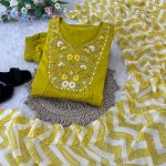 FANCY VISCOSE MUSLIN SILK EMBROIDERY WORK GOWN BOTTOM WITH DUPATTA PARTY WEAR WHOLESALE PRICE ETHNIC GARMENT (9)