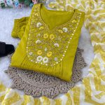 FANCY VISCOSE MUSLIN SILK EMBROIDERY WORK GOWN BOTTOM WITH DUPATTA PARTY WEAR WHOLESALE PRICE ETHNIC GARMENT (9)