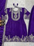 FASHIONABLE CHINON SILK EMBROIDERY SEQUENCE WORK TOP PALAZZO WITH DUPATTA PARTY WEAR WHOLESALE PRICE ETHNIC GARMENT (4)
