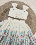 FASHIONABLE COTTON THREAD PRINTED KID’S TOP WITH SKIRT PARTY WEAR WHOLESALE PRICE ETHNIC GARMENT (4)