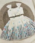 FASHIONABLE COTTON THREAD PRINTED KID’S TOP WITH SKIRT PARTY WEAR WHOLESALE PRICE ETHNIC GARMENT (4)