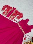 FASHIONABLE GEORGETTE EMBROIDERY SEQUENCE WORK GOWN JACKET WITH BELT PARTY WEAR WHOLESALE PRICE ETHNIC GARMENT (3)