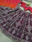 FASHIONABLE JALPARI SILK EMBROIDRY SEQUENCE WORK LEHENGA CHOLI WITH DUPATTA WEDDING WEAR WHOLESALE PRICE ETHNIC GARMENT (3)