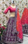 FASHIONABLE JALPARI SILK EMBROIDRY SEQUENCE WORK LEHENGA CHOLI WITH DUPATTA WEDDING WEAR WHOLESALE PRICE ETHNIC GARMENT (3)