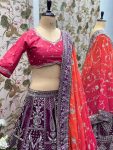 FASHIONABLE JALPARI SILK EMBROIDRY SEQUENCE WORK LEHENGA CHOLI WITH DUPATTA WEDDING WEAR WHOLESALE PRICE ETHNIC GARMENT (3)