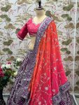 FASHIONABLE JALPARI SILK EMBROIDRY SEQUENCE WORK LEHENGA CHOLI WITH DUPATTA WEDDING WEAR WHOLESALE PRICE ETHNIC GARMENT (3)