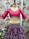 FASHIONABLE JALPARI SILK EMBROIDRY SEQUENCE WORK LEHENGA CHOLI WITH DUPATTA WEDDING WEAR WHOLESALE PRICE ETHNIC GARMENT (3)