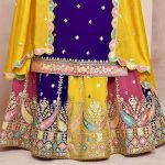 LATEST GEORGETTE EMBROIDERY SEQUNCE CODING WORK TOP LEHENGA WITH DUPATTA PARTY WEAR WHOLESALE PRICE ETHNIC GARMENT (6)