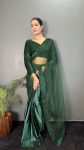 LATEST SOFT SATIN AND NET SEQUENCE BOREDR WORK SAREE WITH UNSTITCHED BLOUSE PARTY WEAR WHOLESALE PRICE ETHNIC GARMENT (9)