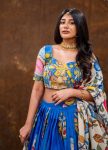 RICH LOOK CREPE KALAMKARI PRINT WORK LEHENGA CHOLI WITH DUPATTA FESTIVAL WEAR WHOLESALE PRICE ETHNIC GARMENT (4)
