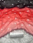 TREANDING BLOOMING EMBROIDERY MIRROR WORK SAREE WITH UNSTITCHED BLOUSE PARTY WEAR WHOLESALE PRICE ETHNIC GARMENT (4)