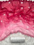 TREANDING BLOOMING EMBROIDERY MIRROR WORK SAREE WITH UNSTITCHED BLOUSE PARTY WEAR WHOLESALE PRICE ETHNIC GARMENT (5)