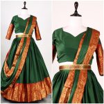 TREANDING COTTON CONTRAST WEAVING BORDER WORK LEHENGA CHOLI DUPATTA WITH BEALT FESTIVAL WEAR WHOLESALE PRICE ETHNIC GARMENT (16)