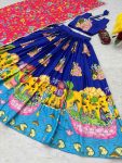 TREANDING COTTON KALAMKARI PRINT WORK LEHENGA CHOLI WITH DUPATTA FESTIVAL WEAR WHOLESALE PRICE ETHNIC GARMENT (1)