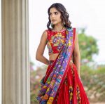 TREANDING COTTON KALAMKARI PRINT WORK LEHENGA CHOLI WITH DUPATTA FESTIVAL WEAR WHOLESALE PRICE ETHNIC GARMENT (4)
