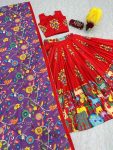 TREANDING COTTON KALAMKARI PRINT WORK LEHENGA CHOLI WITH DUPATTA FESTIVAL WEAR WHOLESALE PRICE ETHNIC GARMENT (4)