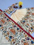 TREANDING CREPE KALAMKARI PRINT WORK LEHENGA CHOLI WITH DUPATTA FESTIVAL WEAR WHOLESALE PRICE ETHNIC GARMENT (3)