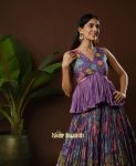 TREANDING CREPE KALAMKARI PRINT WORK TOP LEHENGA FESTIVAL WEAR WHOLESALE PRICE ETHNIC GARMENT (2)