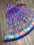 TREANDING CREPE KALAMKARI PRINT WORK TOP LEHENGA FESTIVAL WEAR WHOLESALE PRICE ETHNIC GARMENT (2)