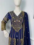 TREANDING GEORGETTE EMBROIDERY WORK TOP SHARARA WITH DUPATTA FESTIVAL WEAR WHOLESALE PRICE ETHNIC GARMENT (4)