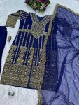 TREANDING GEORGETTE EMBROIDERY WORK TOP SHARARA WITH DUPATTA FESTIVAL WEAR WHOLESALE PRICE ETHNIC GARMENT (4)