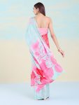 TREANDING JAPAN SATIN PRINT WORK SAREE WITH UNSTITCHED BLOUSE PARTY WEAR WHOLESALE PRICE ETHNIC GARMENT (2)