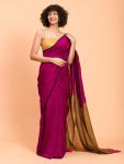 TREANDING KHADI COTTON PLAIN SAREE WITH UNSTITCHED BLOUSE FESTIVAL WEAR WHOLESALE PRICE ETHNIC GARMENT (1)