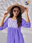 TREANDING RAYON EMBROIDERY WORK READY TO WEAR TOP CASUAL WEAR WHOLESALE PRICE ETHNIC GARMENT (20)
