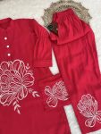 TREANDING ROMAN SILK EMBROIDERY WORK CO-ORD SET CASUAL WEAR WHOLESALE PRICE ETHNIC GARMENT (6)