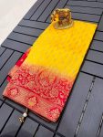 TREANDING SOFT BANARASI SILK HANDLOOM WEAVING WORK SAREE WITH UNSTITCHED BLOUSE FESTIVAL WEAR WHOLESALE PRICE ETHNIC GARMENT 6) (1)