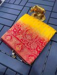 TREANDING SOFT BANARASI SILK HANDLOOM WEAVING WORK SAREE WITH UNSTITCHED BLOUSE FESTIVAL WEAR WHOLESALE PRICE ETHNIC GARMENT 6) (1)